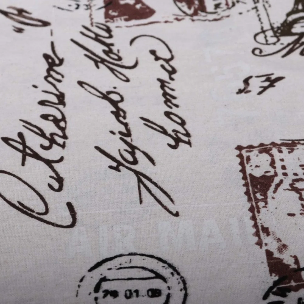 Classic Linen & Cotton Printed Natural Table Runner